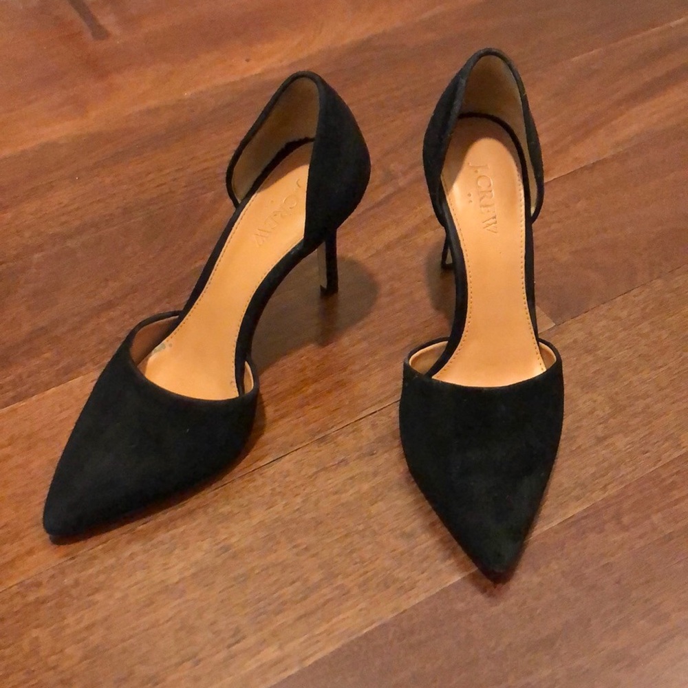 J Crew D’Orsay Black Heels 6.5